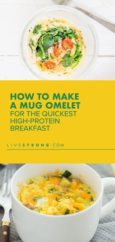 collage of mug omelet recipes