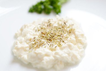 Simple vegan tofu scramble on a white plate