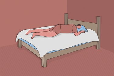 Illustration of a person sleeping on their stomach