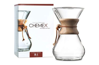 Isolated image of chemex coffee maker