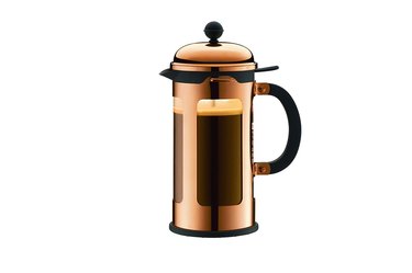 Isolated image of Bodum french press coffee maker