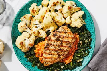 Tuscan Tomato Chicken with Braised Kale & Cauliflower from Factor