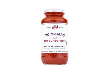 isolated image of yo mamas burgundy wine sauce