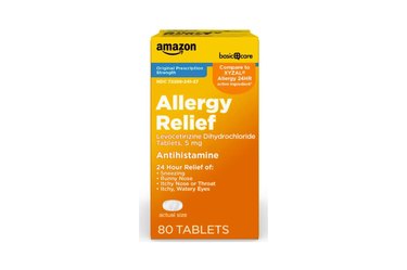 Amazon Basic Care Levocetirizine Dihydrochloride, one of the best allergy medicines