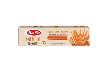 isolated image of barilla red lentil pasta