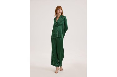 Nap Loungewear Crocodile Casual Silk Set, one of the best silk pajamas