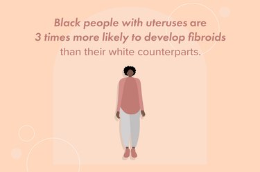 Illustration of a black person, to represent that more black people have fibroids than white people