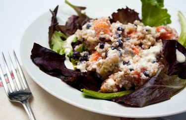 Quinoa and Fruit Grain Salad Plant Based Dinner Recipes