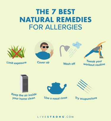 The 7 Best Natural Remedies for Allergies collage.