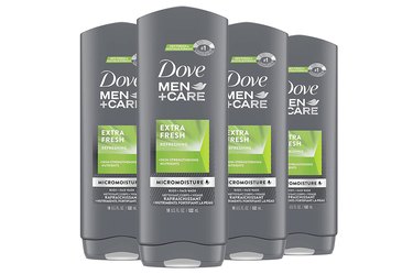 Dove Men+Care Body Wash, one of the best soaps for body odor