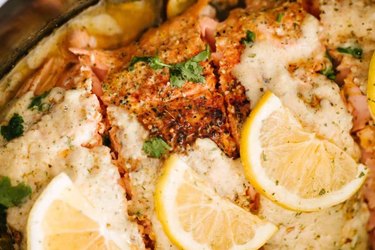 Slow Cooker Salmon With Creamy Lemon Sauce