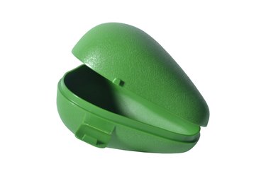 Isolated image of avocado saver from tupperware