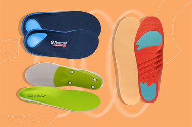a collage of some of the best insoles for standing all day
