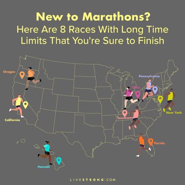 An illustrated map of the best marathons with long time limits