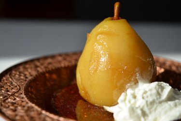 Amaretto Poached Pears