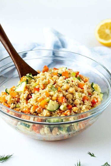 quinoa chickpea salad, a high-protein salad for weight loss