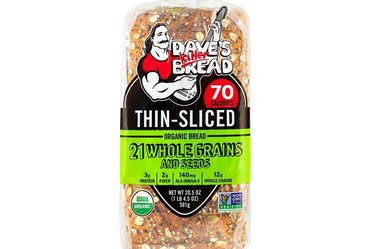 Isolated Image of the low-carb bread Dave’s Killer Bread Thin Sliced 21 Whole Grains