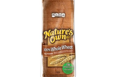 Isolated Image of the low-carb bread Nature’s Own 100% Whole Wheat