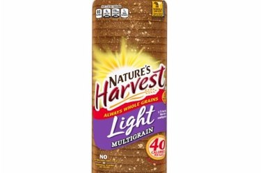 Isolated Image of the low-carb bread Nature’s Harvest Light Multigrain bread loaf