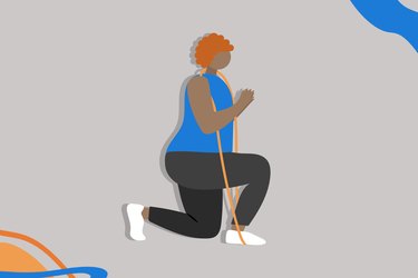 Person doing a banded lunge during a resistance band challenge