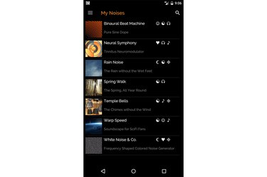 myNoise app on a smartphone screen, one of the best sleep apps