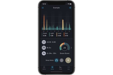 SnoreLab app on a smartphone screen, one of the best sleep apps