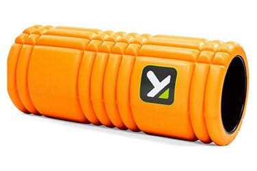 Orange TriggerPoint GRID foam roller as best at-home workout equipment