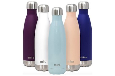 Several MIRA 17 Oz Stainless Steel Vacuum Insulated Water Bottles as best at-home workout equipment