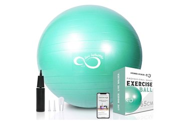 Blue Live Infinitely Exercise Ball as best at-home workout equipment