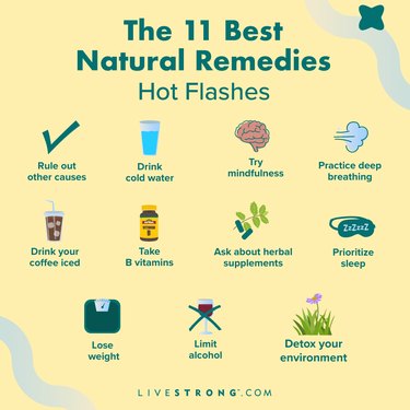 A graphic of the best natural remedies for hot flashes