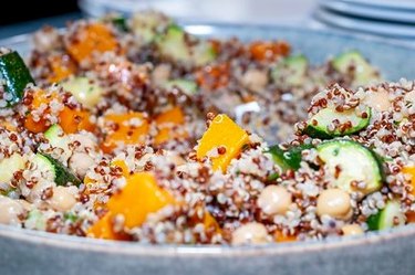 Roasted vegetable and quinoa salad