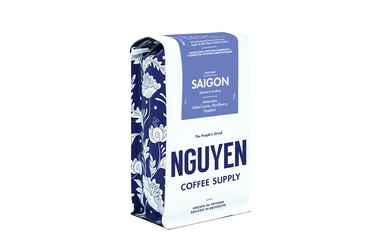 nguyen dark roast saigon coffee on a white background