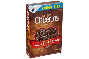 Chocolate Cheerios cereal high in calcium