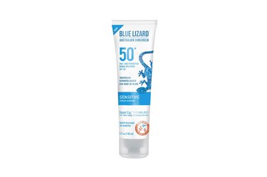Blue Lizard Sensitive Mineral SPF 50 Sunscreen Lotion, one of the best waterproof sunscreens