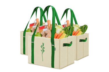 Green Bulldog reusable Grocery Bags