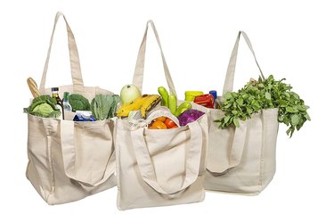 isolated image of Mart Store Canvas Grocery Shopping Bags