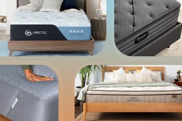 A collage of mattresses from the best Memorial Day mattress sales