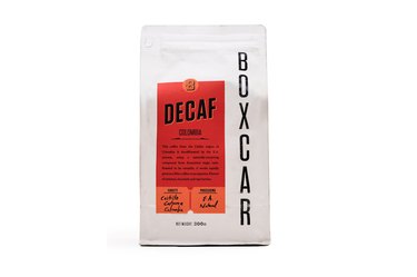 Isolated image of box car decaf coffee