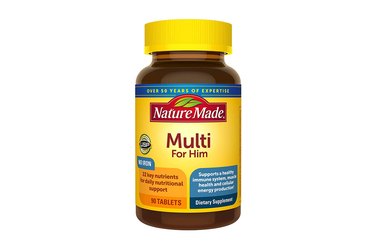 Isolated image of the best multivitamin, Nature Made Multi for Him