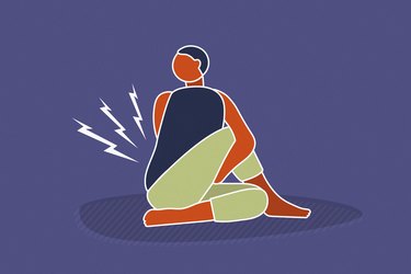 Illustration of a person cracking their back