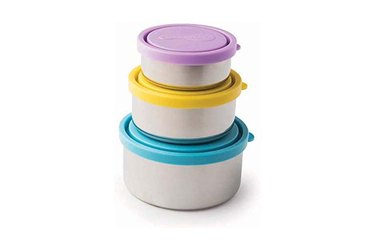 U-Konserve meal prep containers stacked on top of each other