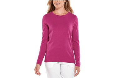 Morada Everyday Long Sleeve T-Shirt UPF 50+ in dark pink