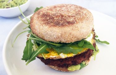 Semi-Handmade Breakfast Veggie Burger