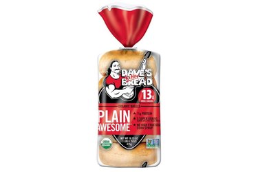 isolated image of Dave's Killer Bread Awesome Plain Bagel, a perfect snack for runners