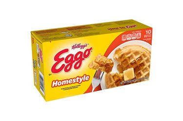isolated image of box of Eggo waffles, a great snack for runners