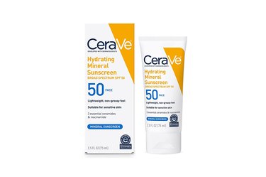 CeraVe Hydrating Mineral Sunscreen SPF 50, one of the best sunscreens for tattoos