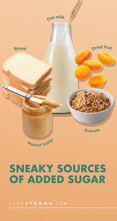 pin showing sneaky sources of added sugar