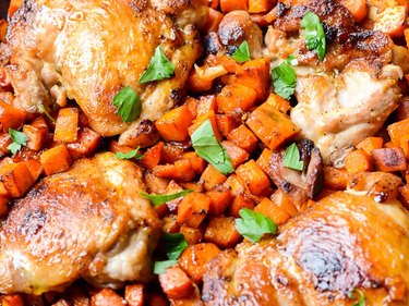 Skillet Chicken and Sweet Potatoes