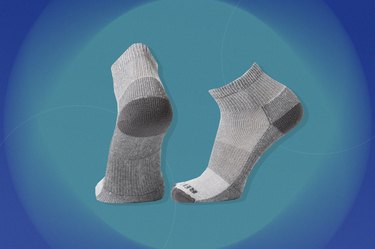 grey rei coolmax ecomade lightweight hiking quarter socks