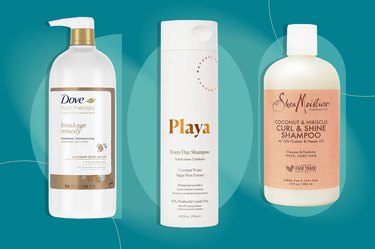 a collage of some of the best sulfate-free shampoos
